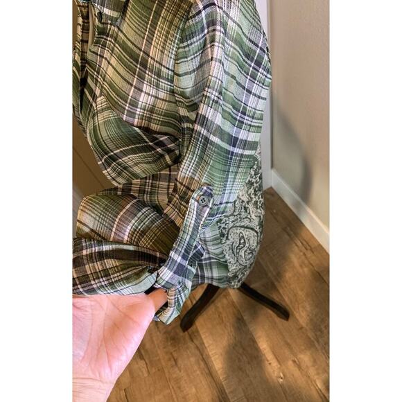 Band of Gypsies mixed print top - Picture 5 of 7